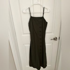 Who What Wear Army Green Dress  button Design